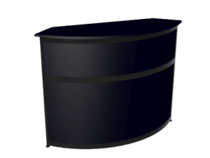 Comptoir courbe en 1/4 de cercle - coloris noir